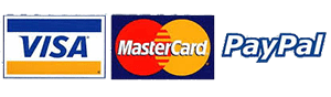Visa, Mastercard, and paypal logo
